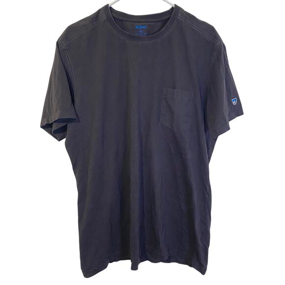 Kuhl Wildfibre 100% Organic Cotton Crew Neck Athletic  Pocket Tee Navy Blue XL - Picture 1 of 7